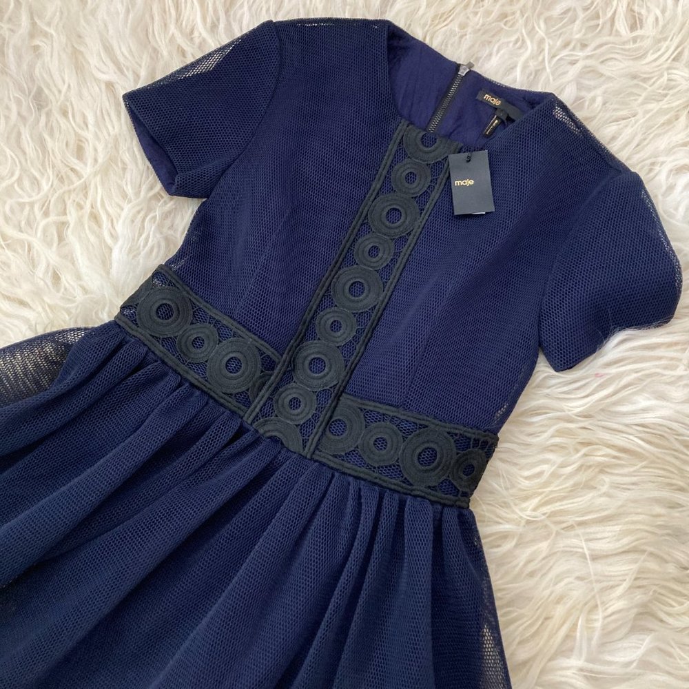 MAJE Crew Neck Mini Dress - Picture 5 of 10